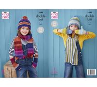 King Cole 5646 Knitting Pattern Childrens Easy Knit Hats Scarves Mitts in Bramble DK