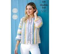 King Cole 5648 Knitting Pattern Womens Easy Knit Cardigans in Bramble DK