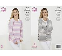 King Cole 5732 Knitting Pattern Womens Cardigan and Sweater in Beaches DK