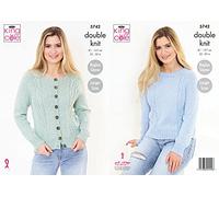 King Cole 5742 Knitting Pattern Womens Cardigan and Sweater in Subtle Drifter DK