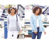 King Cole 5749 Adult DK Cardigan Sweater Knitting Pattern