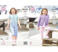 King Cole 5750 Child DK Cardigan Knitting Pattern, Multi, 22'' - 30''