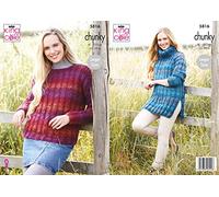 King Cole 5816 Knitting Pattern Womens Sweater and Tunic in Autumn Chunky