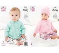 King Cole 5845 Knitting Pattern Baby Sweater Cardigan Blanket and Hat in Comfort Chunky, Multi, 16'' - 23''