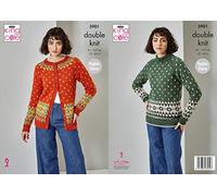 King Cole 5901 Knitting Pattern Womens Cardigan and Sweater in Majestic DK