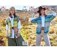 King Cole 5907 Knitting Pattern Womens Cardigan and Waistcoat in Nordic Chunky, 32'' - 50''