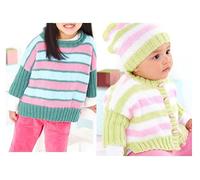 King Cole 5921 Knitting Pattern Baby Child Top and Jacket with Hat in Cherished DK