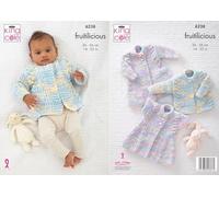 King Cole 6238 Knitting Pattern Baby Jacket Cardigan Waistcoat in Fruitilicious
