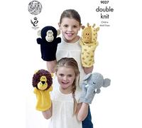 King Cole 9027 Knitting Pattern Leaflet Animal Hand Puppets to knit in Pricewise and Moments DK