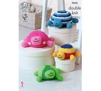 King Cole 9043 Knitting Pattern Toy Tortoises knitted in King Cole Pricewise DK