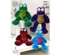 King Cole 9048 Knitting Pattern Toy Frogs in Tinsel Chunky by King Cole