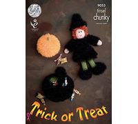 King Cole 9053 Knitting Pattern Halloween in Tinsel Chunky by King Cole