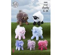King Cole 9080 Knitting Pattern Toy Sheep in Tinsel Chunky