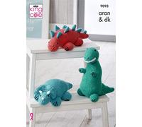 King Cole 9093 Knitting Pattern Childrens Dinosaur Toys in Comfort Aran and Dollymix DK