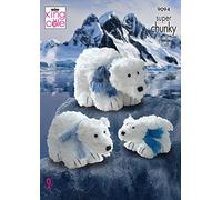 King Cole 9094 Knitting Pattern Polar Bears in Tufty