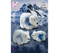 King Cole 9094 Knitting Pattern Polar Bears in Tufty
