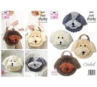 King Cole 9097 Crochet Pattern Cockerpoo Dog Handbag and Pyjama Case in Big Value Super Chunky