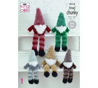 King Cole 9113 Knitting Pattern Tinsel Gnomes in Tinsel Chunky