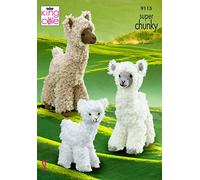 King Cole 9115 Knitting Pattern Alpaca Toys in Tufty & Big Value Chunky