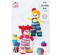King Cole 9127 Knitting Pattern Splishy and Splashy Clowns Toys in DK