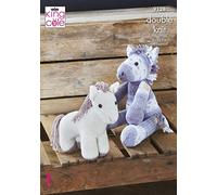 King Cole 9128 Knitting Pattern Pony Toys in Cottonsoft DK