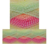 King Cole 95862 Melody DK Fruit Salad Yarn - 290M, 100g (Pack of 4)