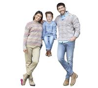 King Cole Aran Knitting Pattern - 6220 Family Aran Cable Sweaters (3 Designs)