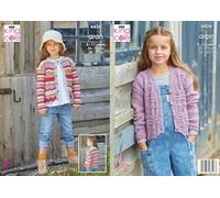 King Cole Aran Knitting Pattern Pamphlet - 6424 Children's Cardigans (s Designs) (2-11years)