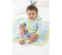 King Cole Babies Knitting Pattern Baby Chunky Jacket & Blanket (6179)