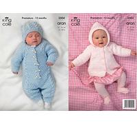 King Cole Baby All-In-One Comfort Aran Knitting Pattern 3504 by King Cole