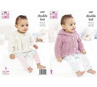 King Cole Baby Childrens Double Knitting Pattern Lacy Cardigan & Jacket (5487)