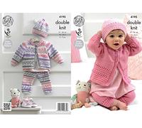 King Cole Baby Coat, Hat & Leggings Cherish Knitting Pattern 4195 DK
