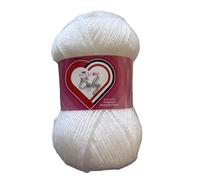 King Cole Double Knitting White Yarn - 100g