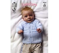 King Cole Baby DK Knitting Pattern - 3014 Baby's Sweater, Jacket & Slipover