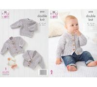 King Cole Baby Double Knit Knitting Pattern Cardigans & Sweater (6058)