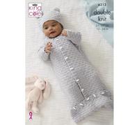 King Cole Baby Double Knit Knitting Pattern Sweater Jacket Sleeping Bag & Hat (6213)