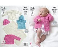 King Cole Baby Double Knitting Pattern Easy Knit Blanket Jackets Gilet & Hat Cottonsoft DK (4430) by King Cole