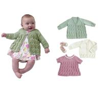 King Cole Baby Double Knitting Pattern Matinee Coat Angel Top & Cardigan Cottonsoft DK (4429)