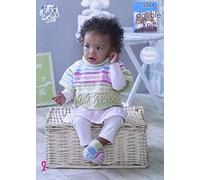 King Cole Baby Double Knitting Pattern Raglan Sleeve Lacy Capes Top & Bootees (5084)