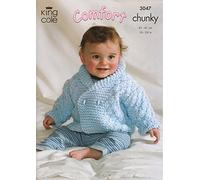 King Cole Baby Jacket, Cardigan & Sweater Comfort Chunky Knitting Pattern 3047
