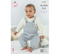 King Cole Baby Pattern (6549) Knitted in Little Lamb DK - Baby Set Knitted in Little Lamb DK