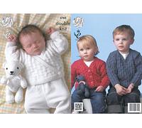 King Cole Baby Sweater, Cardigan & Teddy Bear DK Knitting Pattern 2768 by King Cole