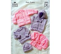 King Cole Baby Sweater, Hoody & Cardigans DK Knitting Pattern 2884