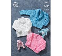 King Cole Baby Sweater, Jacket & Cardigan Aran Knitting Pattern 2907