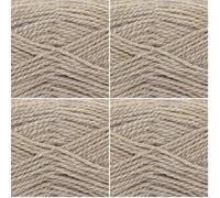 King Cole Big Value Aran 100g - 113 Oatmeal (Pack of 4)