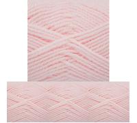 King Cole Big Value Baby Chunky Yarn - 100g Ball - Premium Acrylic Knitting & Crochet Wool for Soft Baby Clothes & Blankets (2512 Soft Pink) (Pack of 4)