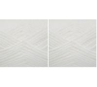 King Cole Big Value Baby Chunky Yarn - 100g Ball - Premium Acrylic Knitting & Crochet Wool for Soft Baby Clothes & Blankets (2510 White) (Pack of 2)