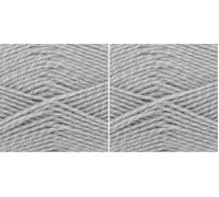 King Cole Big Value Baby DK with a Twist Knitting Yarn 100g Silver Twist 1712 (Pack of 2)