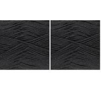 King Cole Big Value Recycled Dishcloth Cotton Aran Yarn 100g (Black 5064) (Pack of 2)