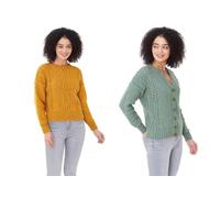 King Cole Big Value Tweed DK Knitting Pattern 5710 - Cardigans, Sweaters Pattern - 32-50 Inches
